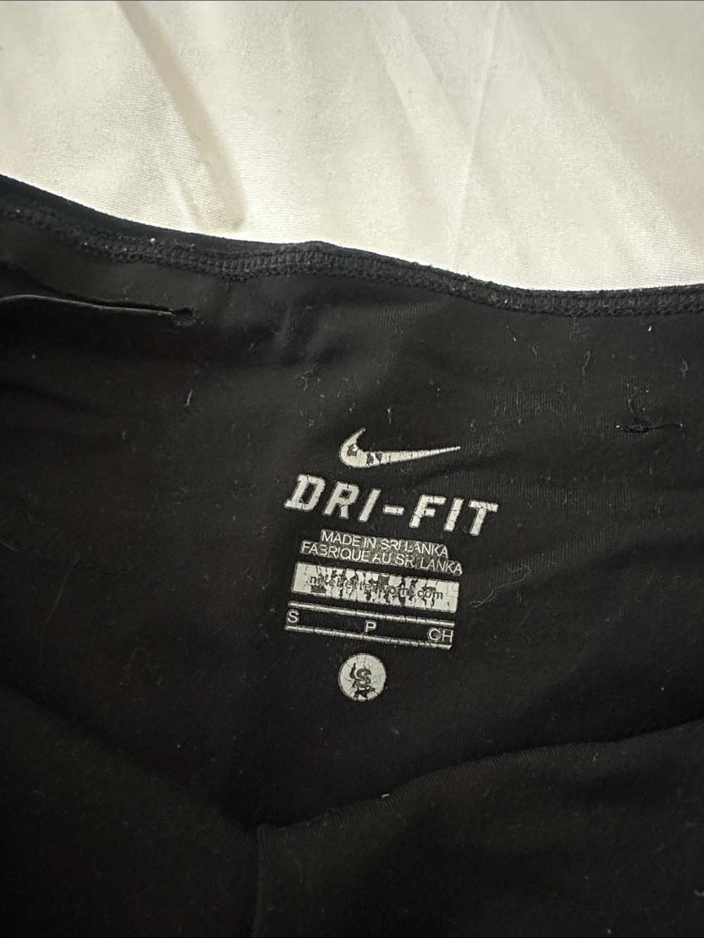 Nike Black Dri-FIT Athletic Bottoms with Swoosh yoga pants - Picture 2 of 3